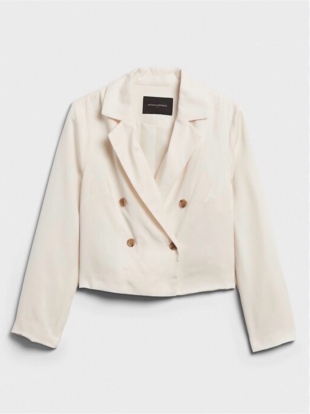Banana Republic Off-White Double-Breasted Blazer